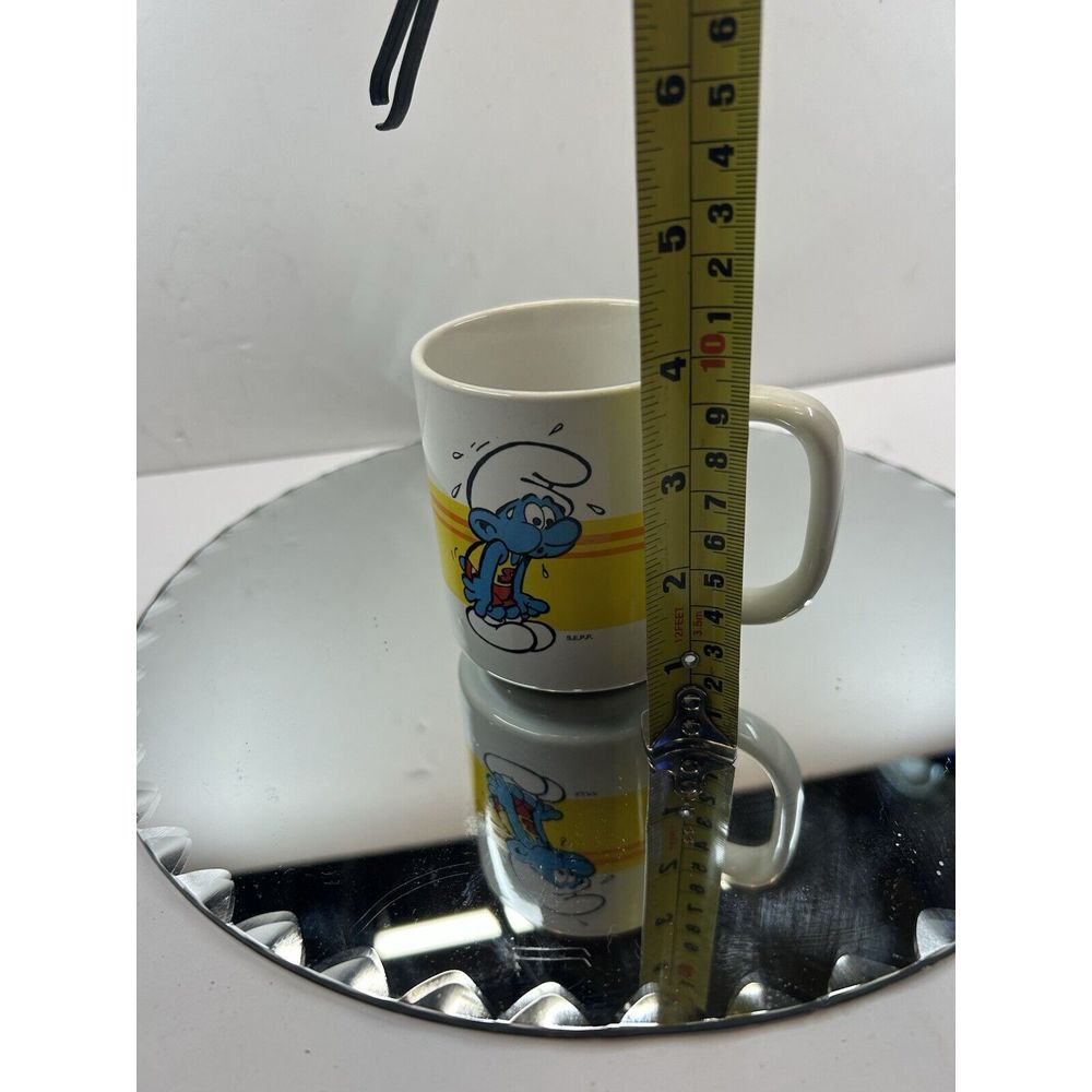 Vintage Sporty Smurf Coffee‎ Mug Marathon Running Jogging Tea Cup Peyo S.E.P.P. - Picture 6 of 6